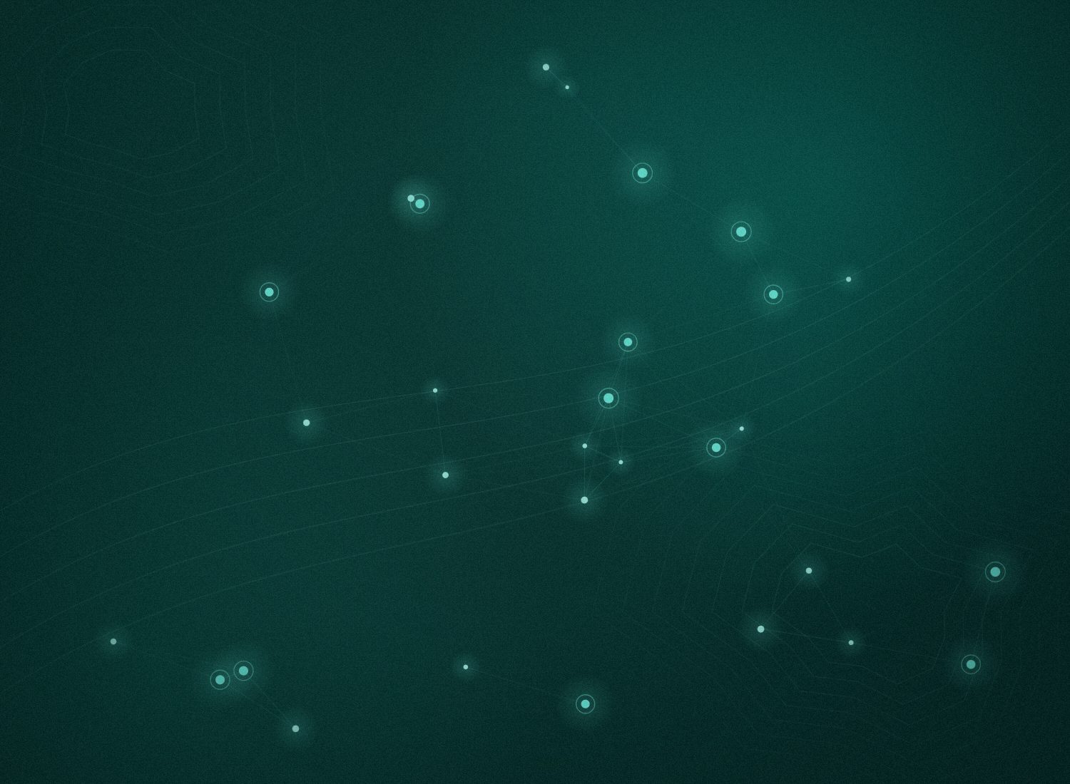 Network of connected systems rendered in Rhino Automations brand teals